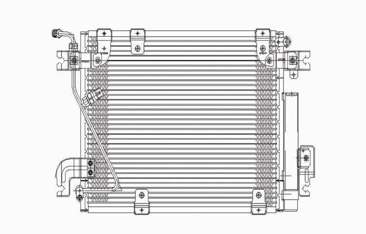 Replacement condenser parallel flow type 99-04 1999-2004 chevy tracker 91176896