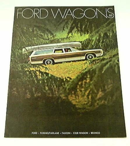 1969 69 ford station wagon brochure club squire ltd 500