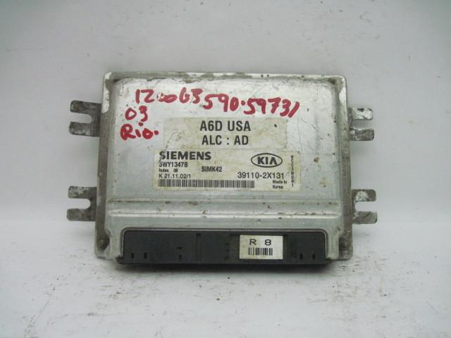 Ecu ecm computer kia rio 2000 00 2001 01 2002 02 39110-2x131 546774