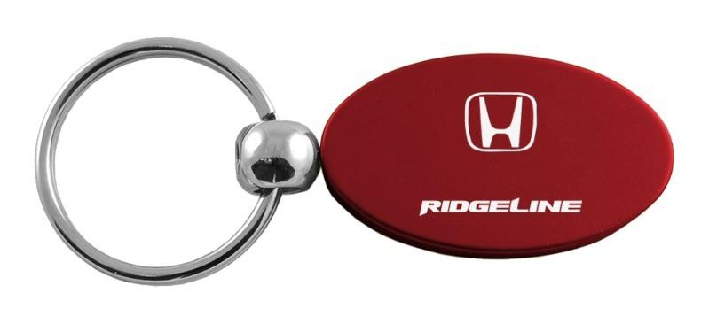 Honda ridgeline burgundy oval metal key chain ring tag key fob logo lanyard