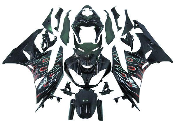 Injection molded abs plastic fairing body work for kawasaki zx6r zx-6r 2009-2011