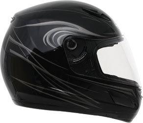 G-max gm48 derk motorcycle helmet gloss black/silver x-large