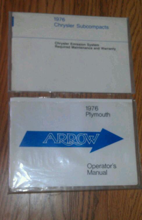 1976 76  plymouth arrow owners manual / operators manual