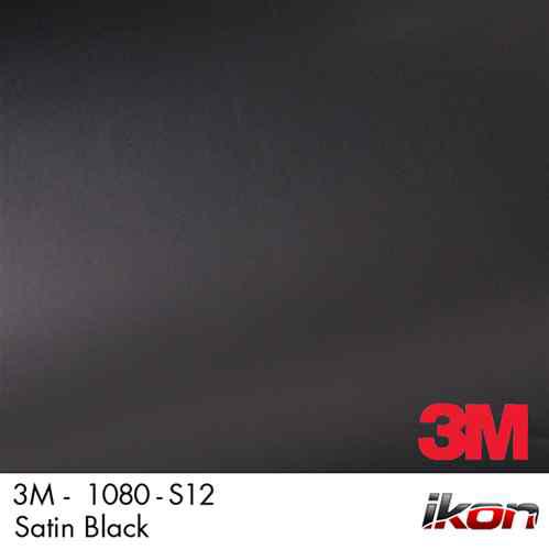 3m satin black vinyl auto car wrap sample 1080 scotchprint 2in x 3in sample