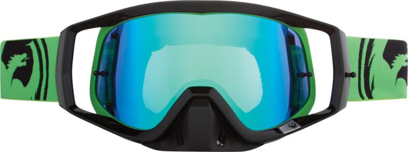 Dragon alliance vendetta ionized goggles green black split/green lens