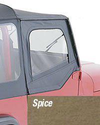 Rampage products 87-95 jeep wrangler yj soft upper door skins pair, spice denim