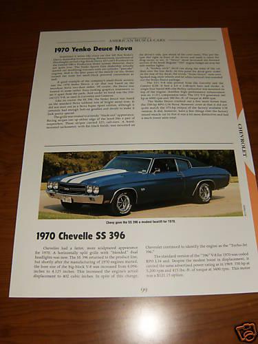 ★★1970 chevy chevelle ss 396/yenko nova specs info photo ss396★★