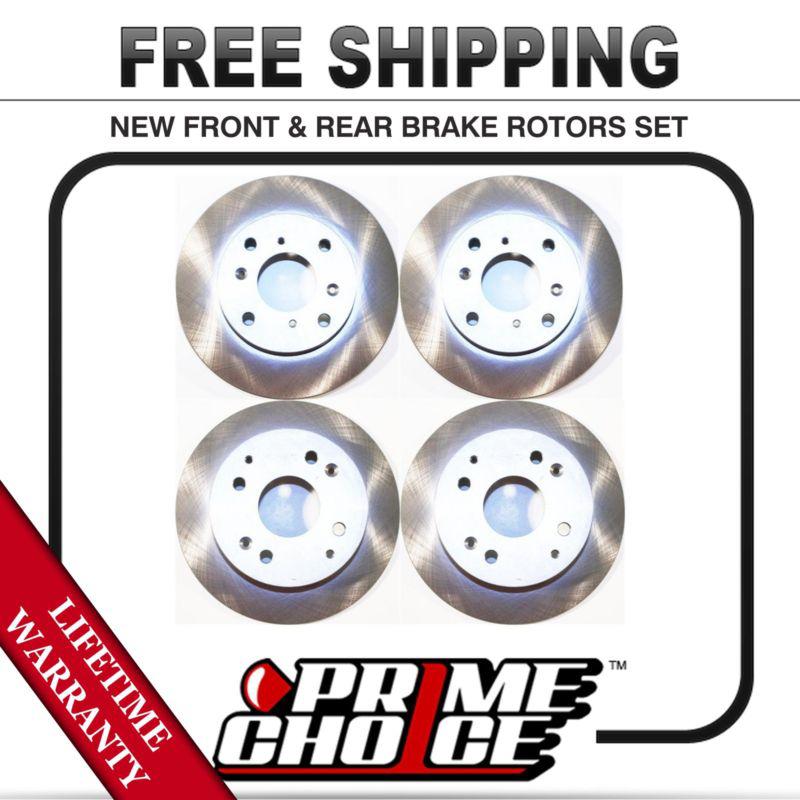 Set (4) new front and rear brake disc rotors with lifetime warranty