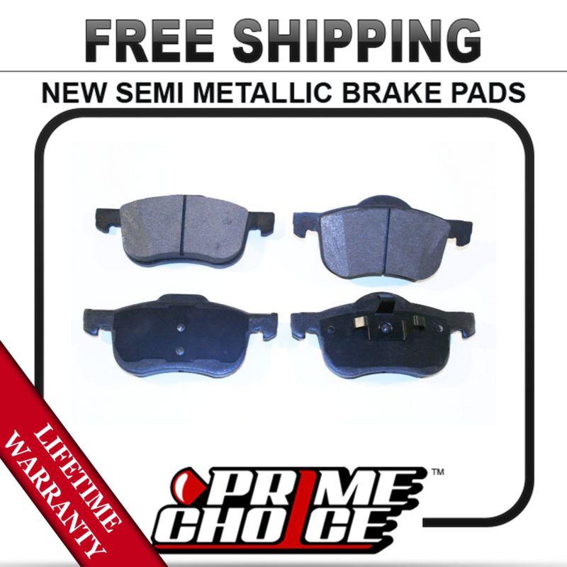 Front semi metallic disc brake pad kit full set with lifetime warranty