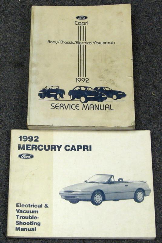 1992 mercury capri / xr2 service repair manual set