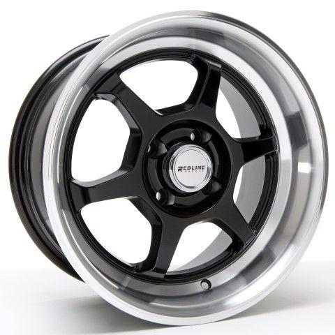 15'' str 501 black machined lip 15x8 5x100/114.3 +25 honda toyota acura nissan