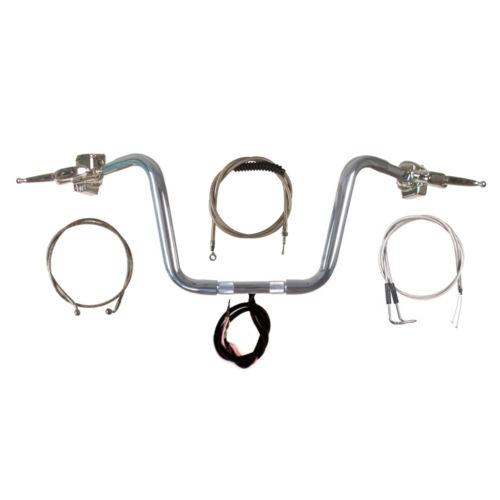 1 1/4" chrome narrow 10" ape hangers kit harley-davidson softail  2007-2010