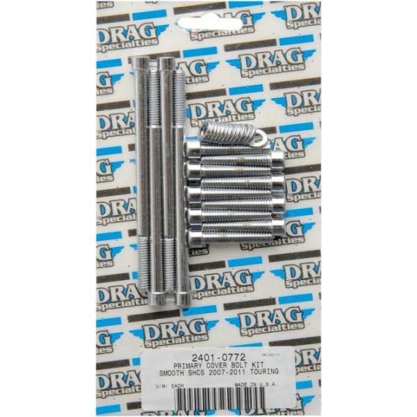 Drag specialties primary cover chrome socket-head bolt set smooth mk673s