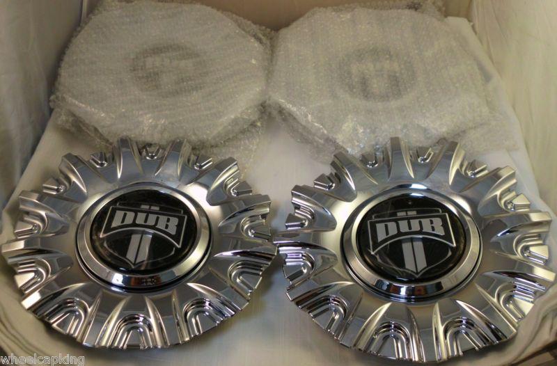 Dub wheels chrome custom wheel center cap caps set of 4 # cap m-803 new!