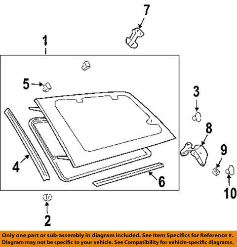 Toyota oem 62735ae010 side glass-glass retainer