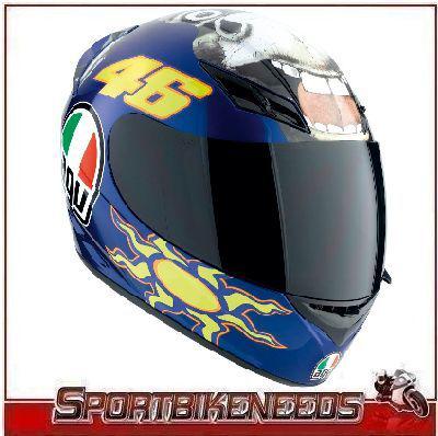 Agv k3 donkey valentino rossi helmet large l lg motorcycle street full face