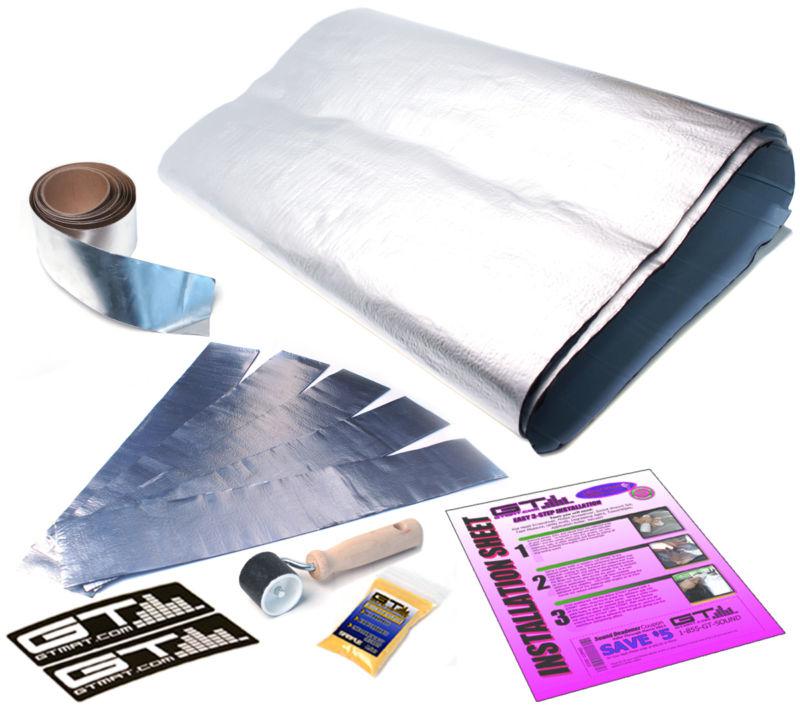 Starter kit 8sqft 18"x32" sheets gtmat 110 mil auto sound deadener tape strips