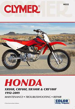 Clymer repair manual, honda xr80r, crf80f, xr100r and crf100f 1992-2009