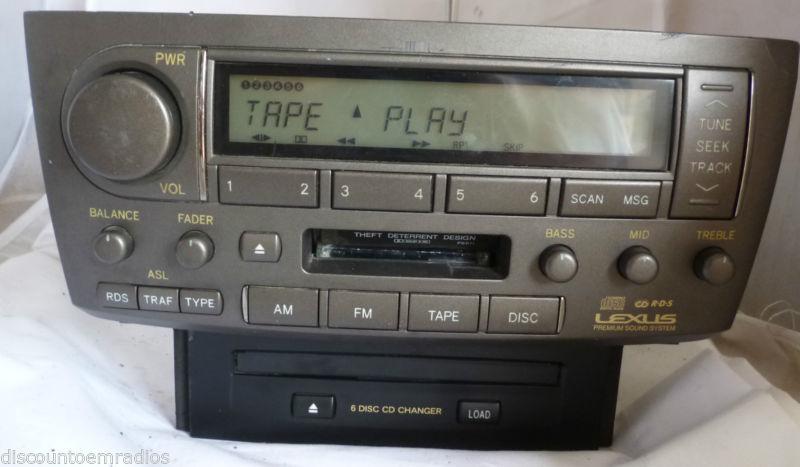 01-05 lexus ls430 pioneer premium 6 disc cd cassette radio 86120-50670 *