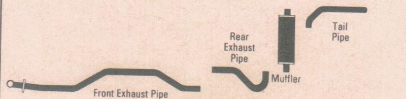 1967 chevy camaro 6 cylinder exhaust system, aluminized