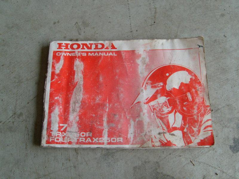 1987 honda trx 250 owners manual