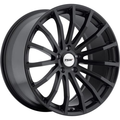 20x8.5 black tsw mallory wheels 5x120 +20 bmw 6 series 640 5 series 550 sedan