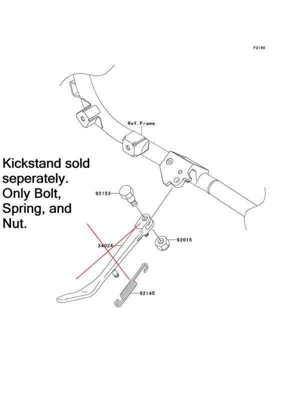 Kawasaki sidestand kickstand spring vulcan 1500 1600 vn