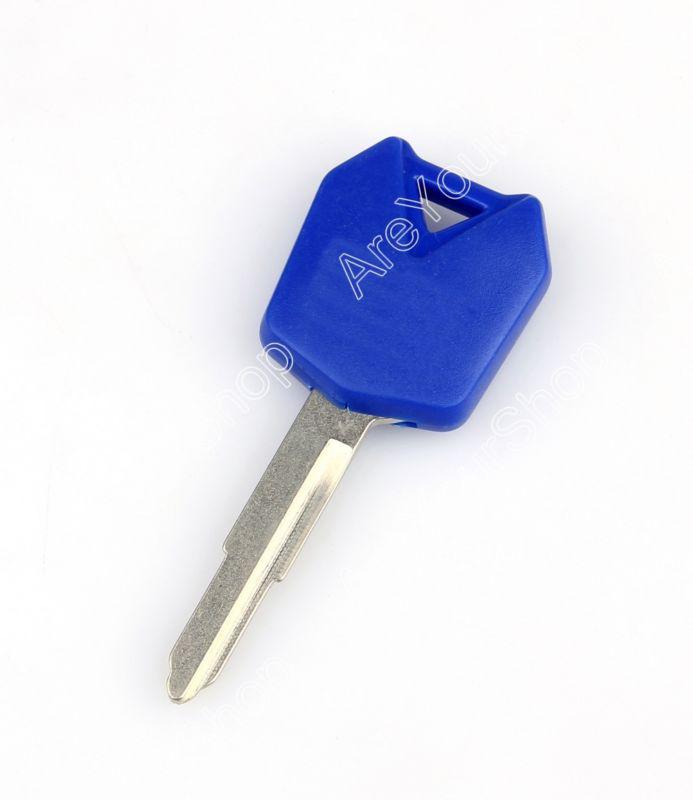 1pcs blade blank key motorcycle kawasaki zx6r 9r 10r 12r 14r zzr zrx zxr vn blue