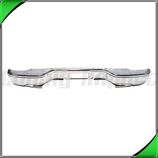 01-03 04 gmc sierra stepside rear bumper gm1102413 chrome face bar non fleetside