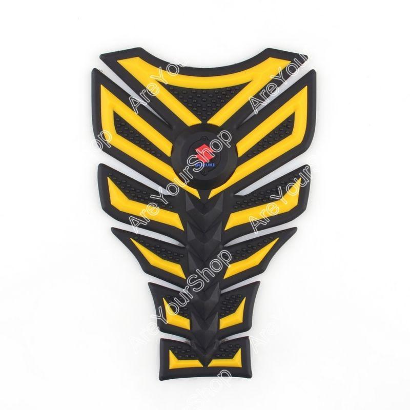 3d rubber tank pad protector gas moto suzuki gsxr 600 750 1000 1300 gsx yellow