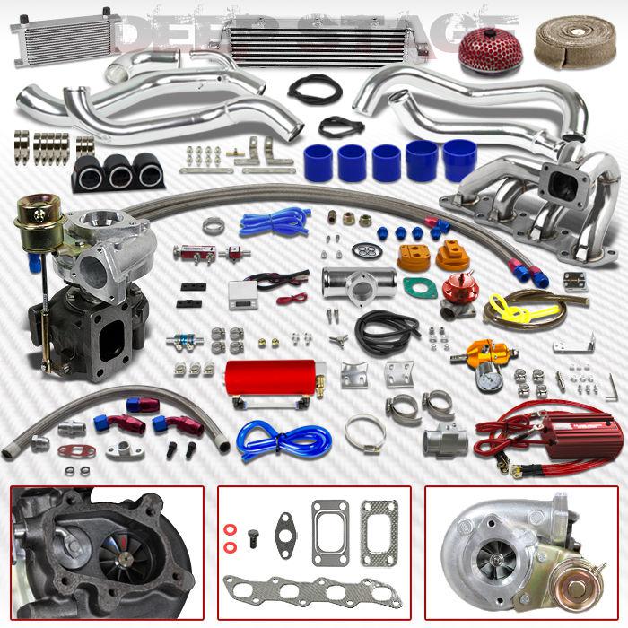 T25/t28 22pc turbo kit with intercooler+manifold+wastegate 95-98 240sx s14 ka24