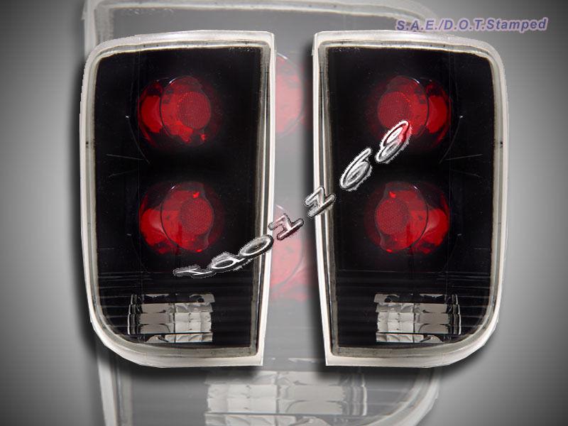 1995-2004 chevy s10 blazer jimmy tail lights black 96 97 98