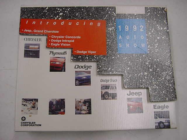 Chrysler 1992 models auto show press release kit