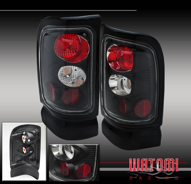 1994-2001 dodge ram altezza brake tail light black pair