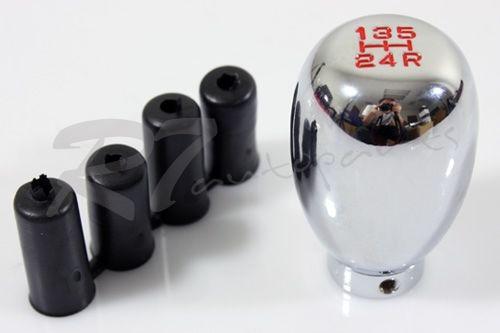 Universal type r high performance chrome aluminum red print manual shift knob