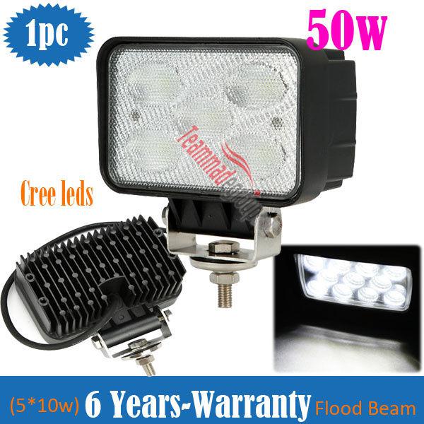 50w led work light jeep heavy duty atv jeep ranger offroad tractor trailer 5.7"