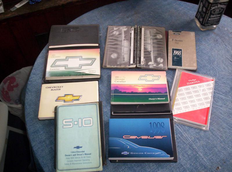 Nice lot of owners manuals --- qty of 8