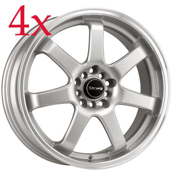 Drag wheels dr-35 17x7.5 5x100 5x114.3 silver rim impreza legacy altima maxima 