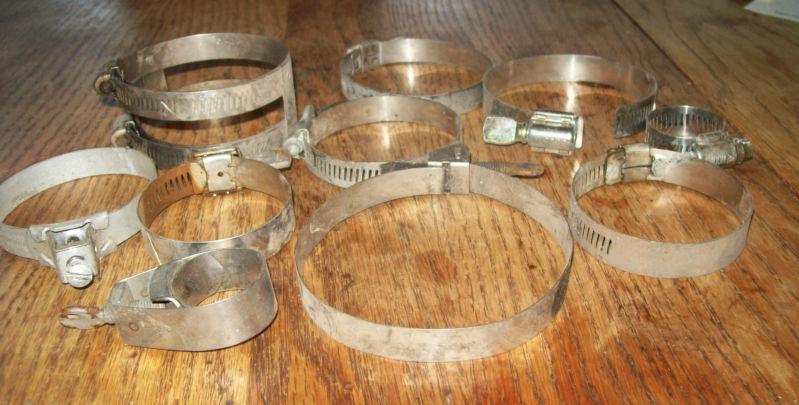 Lot of 10 aircraft hose clamps