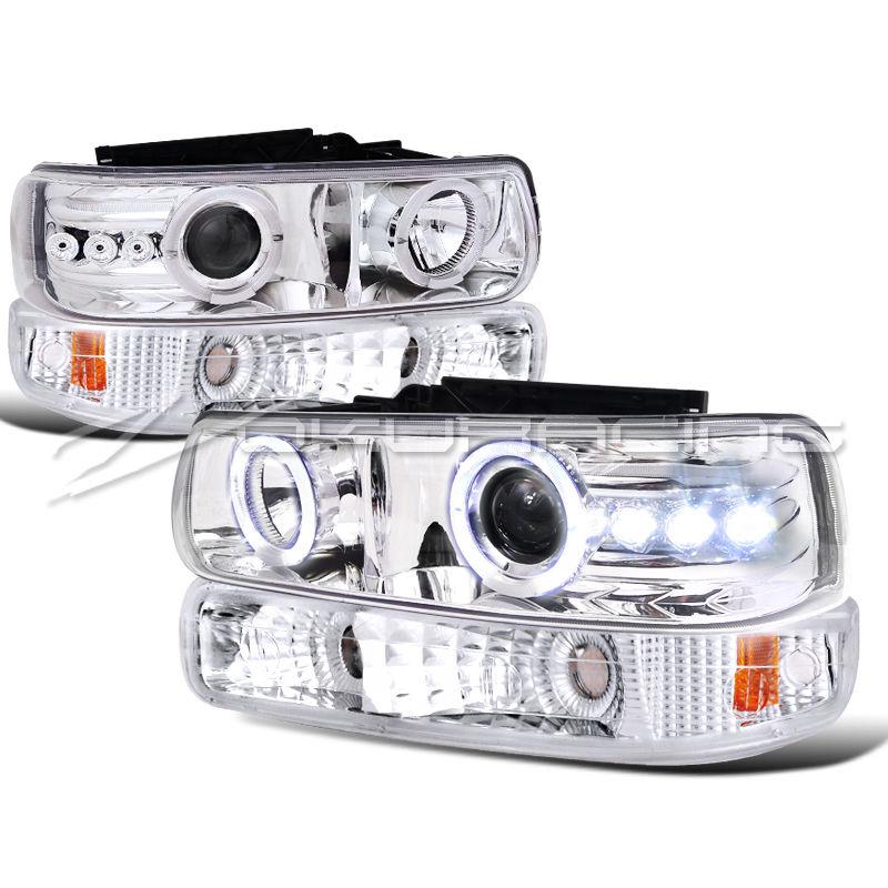 99-02 silverado/00-06 tahoe suburban projector headlights+bumper signal
