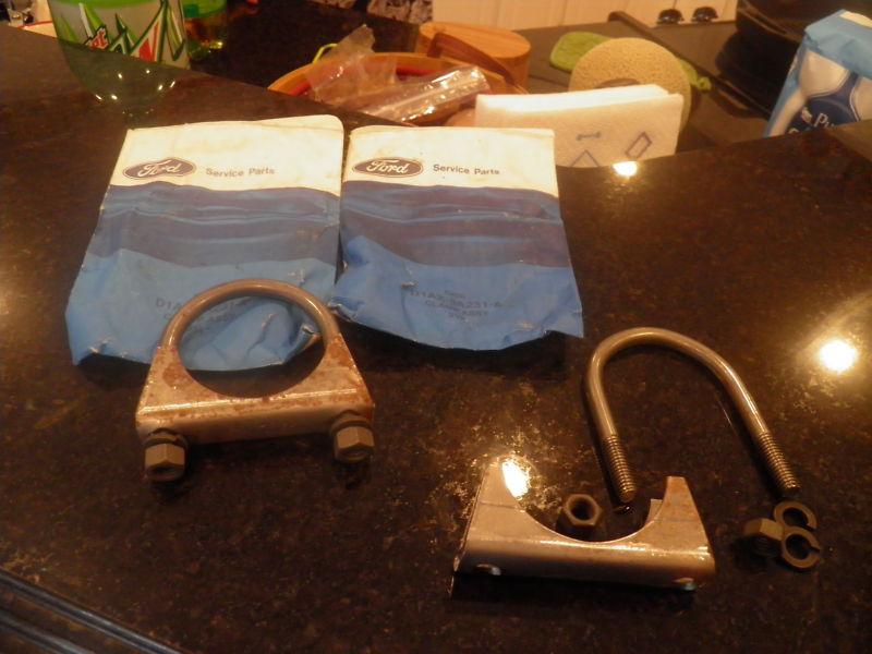 Nos 1968 1970 mustang shelby gt 500 kr 2 1/4 exhaust clamps