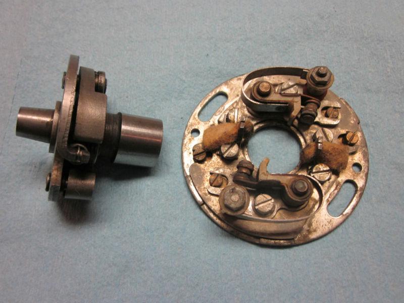 1974 norton 850 commando lucas timing advance mechanism & point plate, original