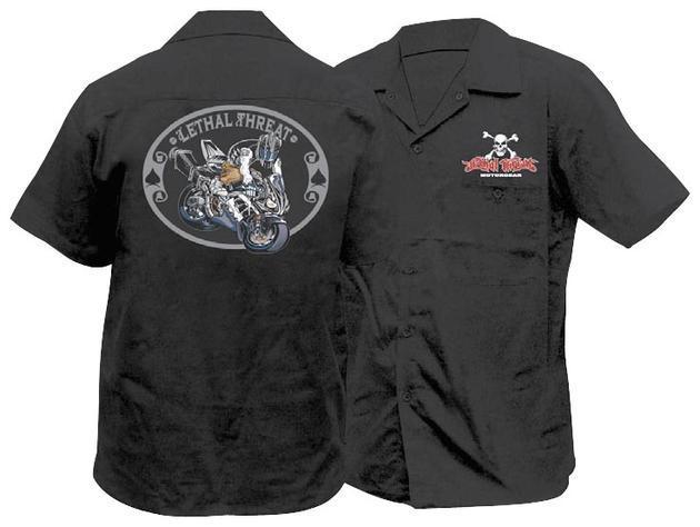 Lethal threat sportbike short sleeve workshirt black 2xl/xx-large