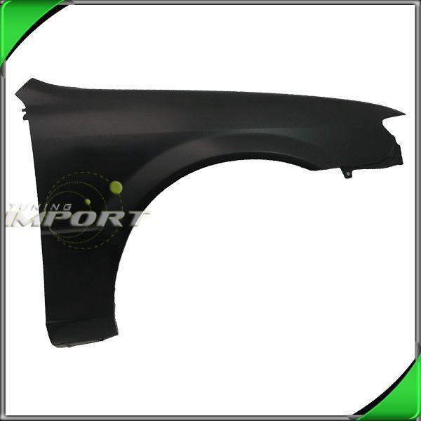 2002-2003 mazda protege right front fender primered black steel sedan wo s.lamp