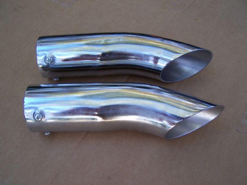 Chrome turn down exhaust tip cougar mustang cyclone  