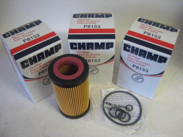 Dodge chrysler mercedes champ p8153 oil filter lot(3 three) fits ch8481 l25276