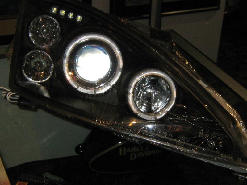 Spec-d 01-03 ford focus black clear  headlights  