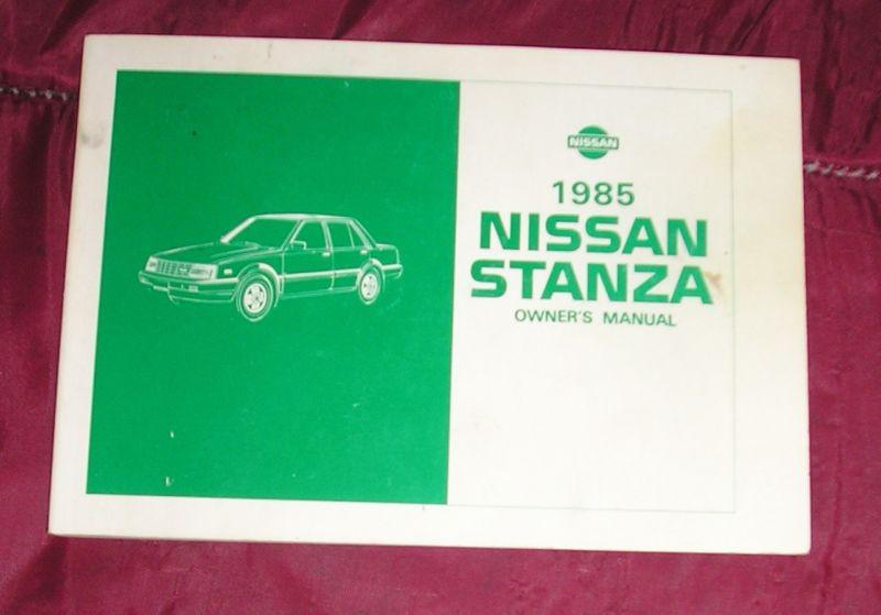 1985 nissan stanza owner's manual  model t11 series  t11-d sale!!