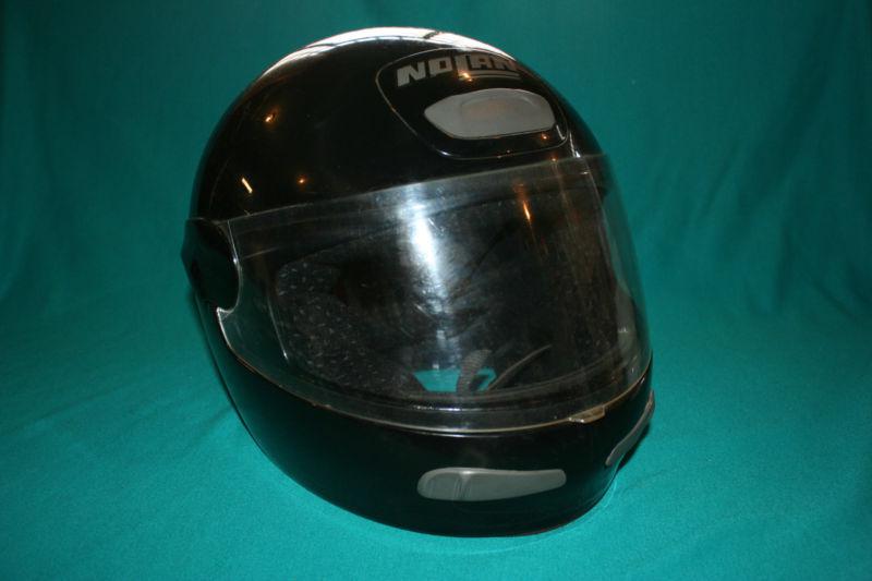 Gu nolan n27 motorcycle helmet gloss black w shield large