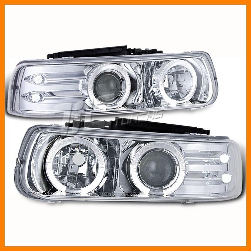 Euro style chevy silverado 1500 2500 lpickup truck ed projector head lights